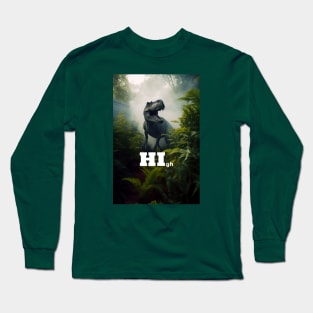 Dinosaur Says HI Long Sleeve T-Shirt